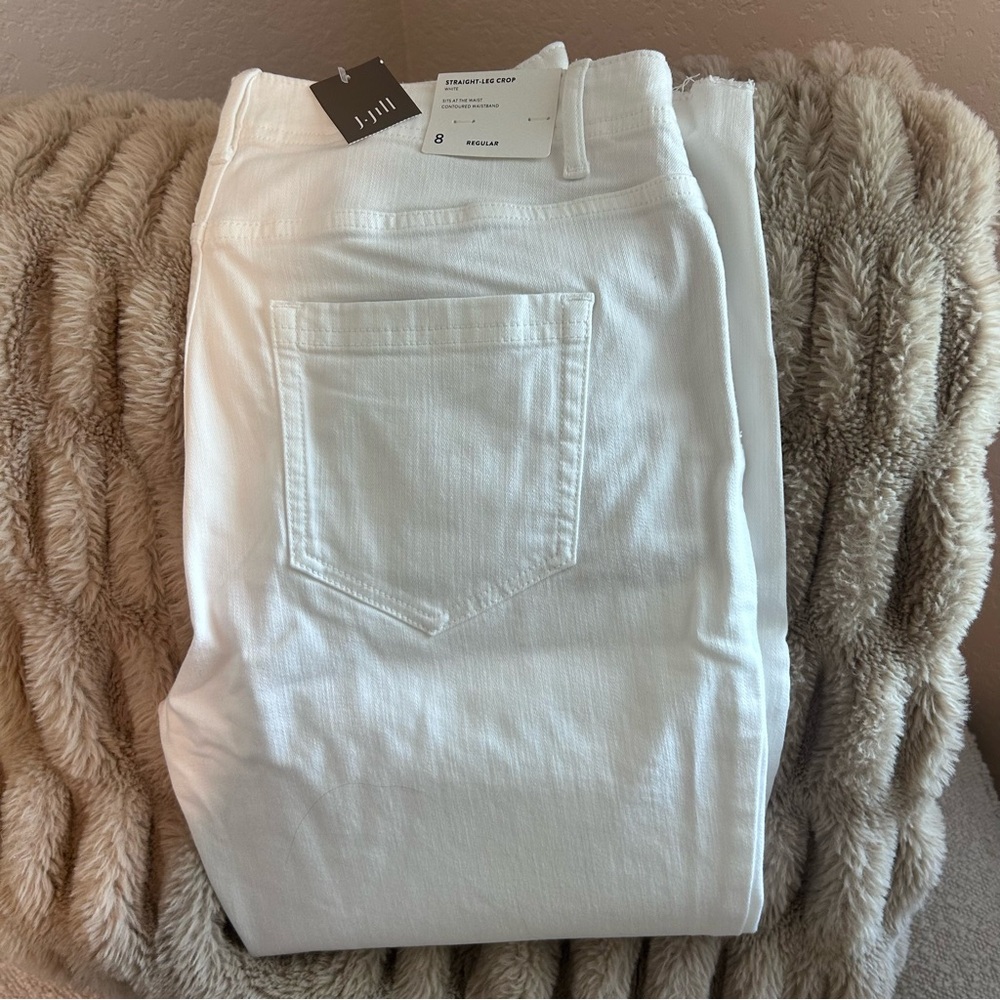 J Jill Fringe Hem White Jeans NWT - Picture 9 of 9